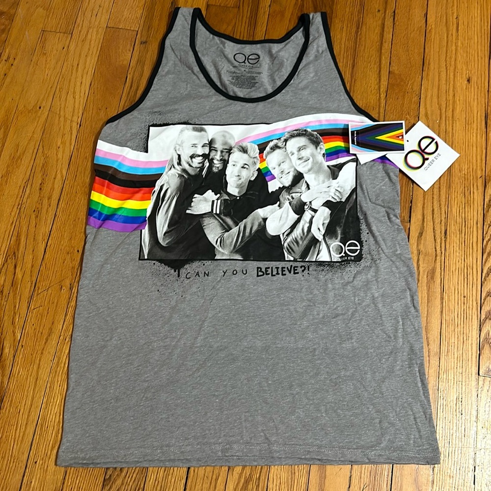 PRIDE QUEER EYE “CAN YOU BELIEVE” sleeveless shirt in multiple sizes NWT!